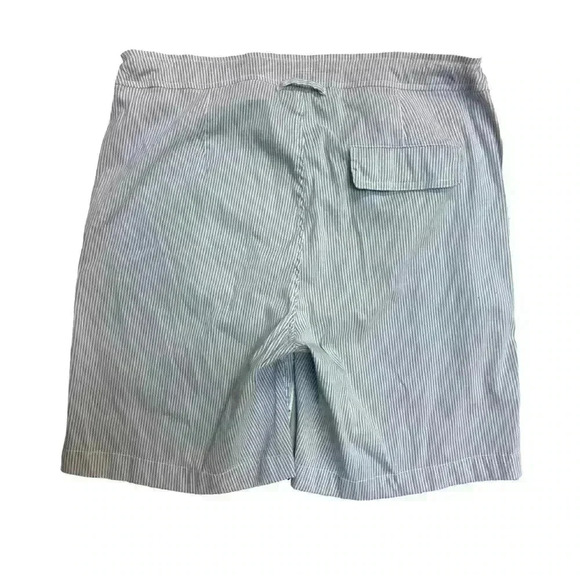 Onia Mens Swim Trunks Board Shorts Size 34 Calder 7.5” Light Grey White Stripe - Picture 9 of 11